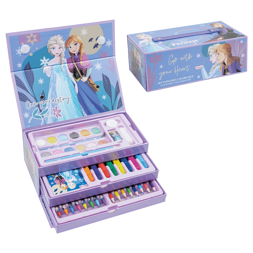 43 PC COLOURING STATIONERY SET - FROZEN