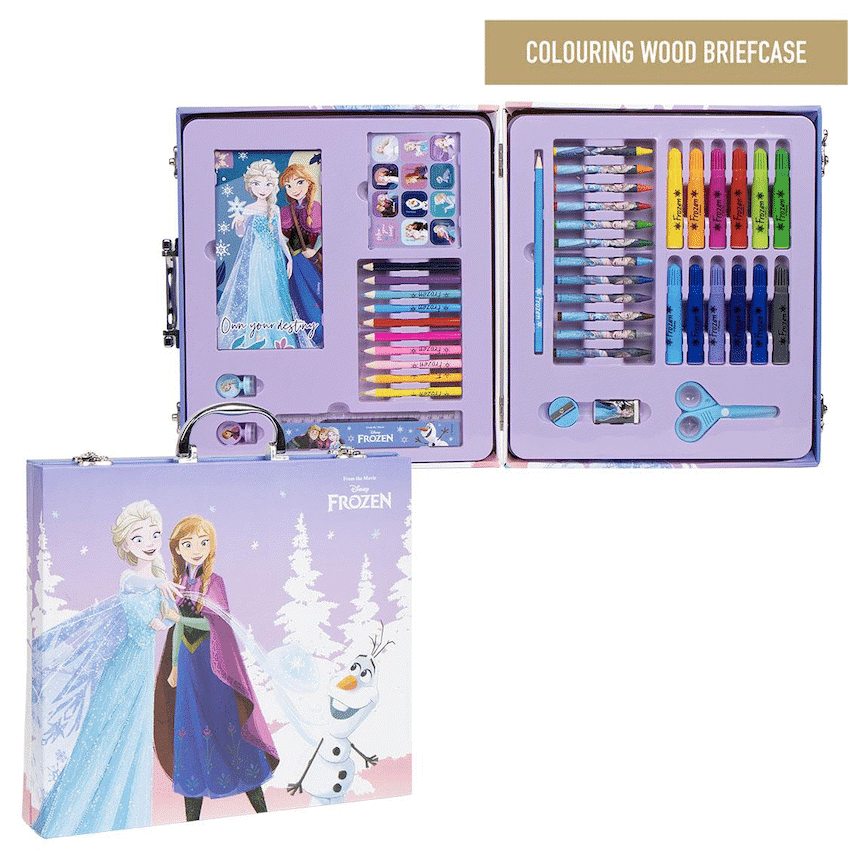 42 PIECE COLOURING STATIONERY BRIEFCASE- FROZEN 2