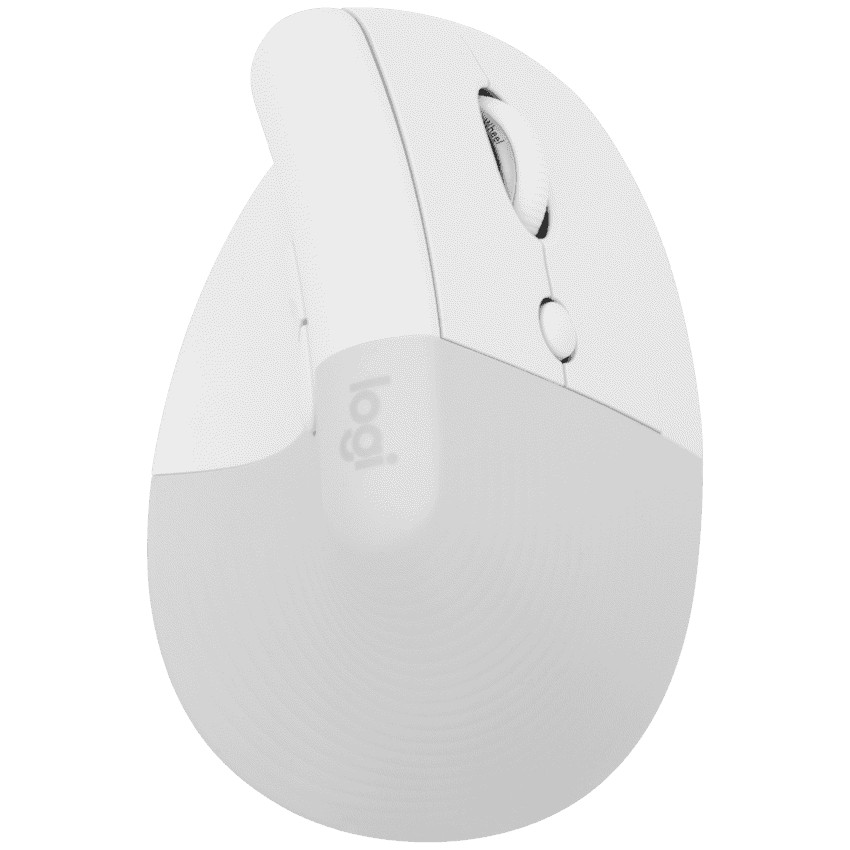 Logitech(R) Lift Vertical Ergonomic Mouse - Off-White/Pale Grey
