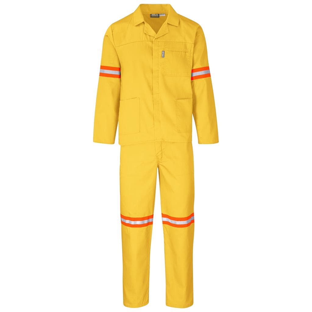 Trade Polycotton Conti - Suit Reflective Arms, Legs & Back - Orange Tape 2