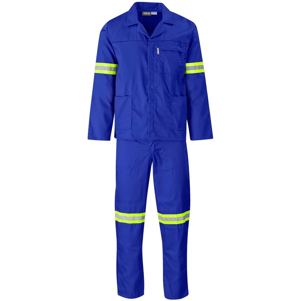 Trade Polycotton Conti Suit - Reflective Arms & Legs - Yellow Taped 2