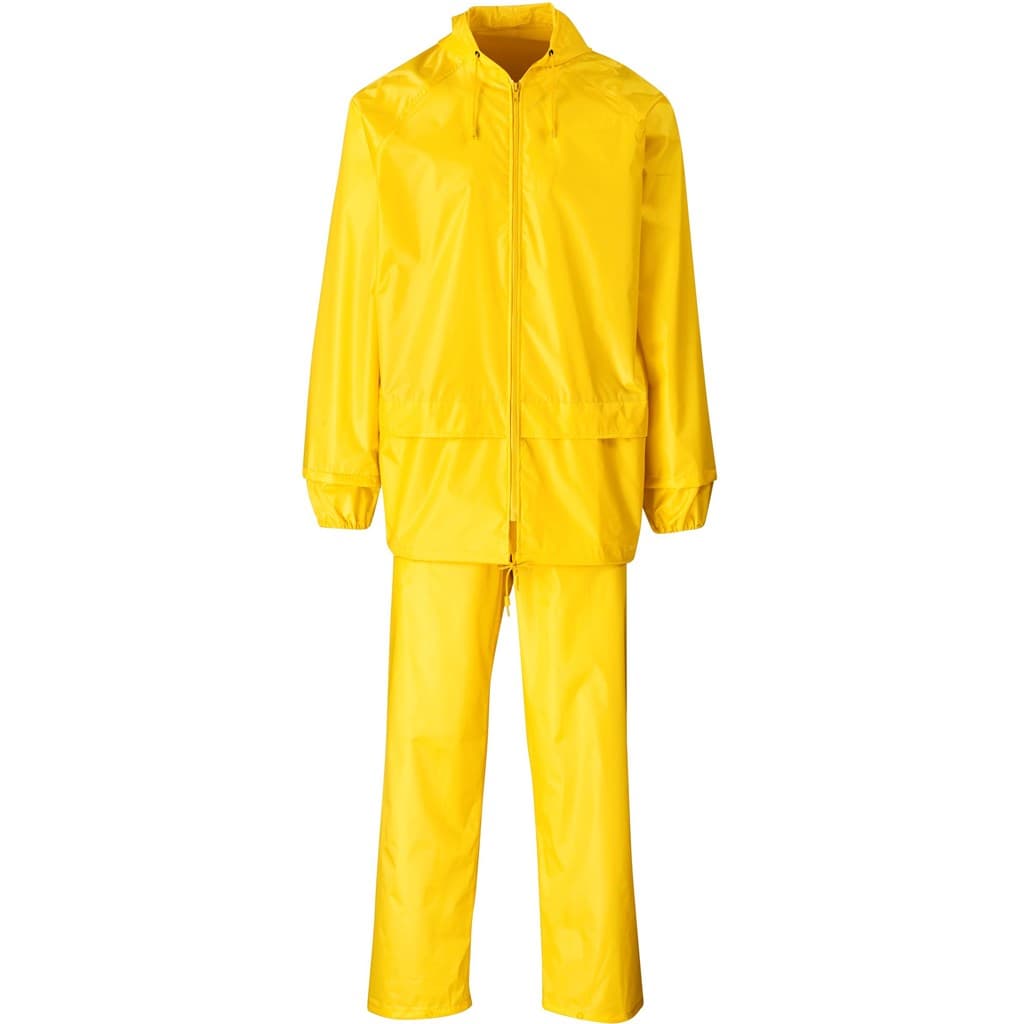 Weather Polyester/PVC Rainsuit - Yellow 1