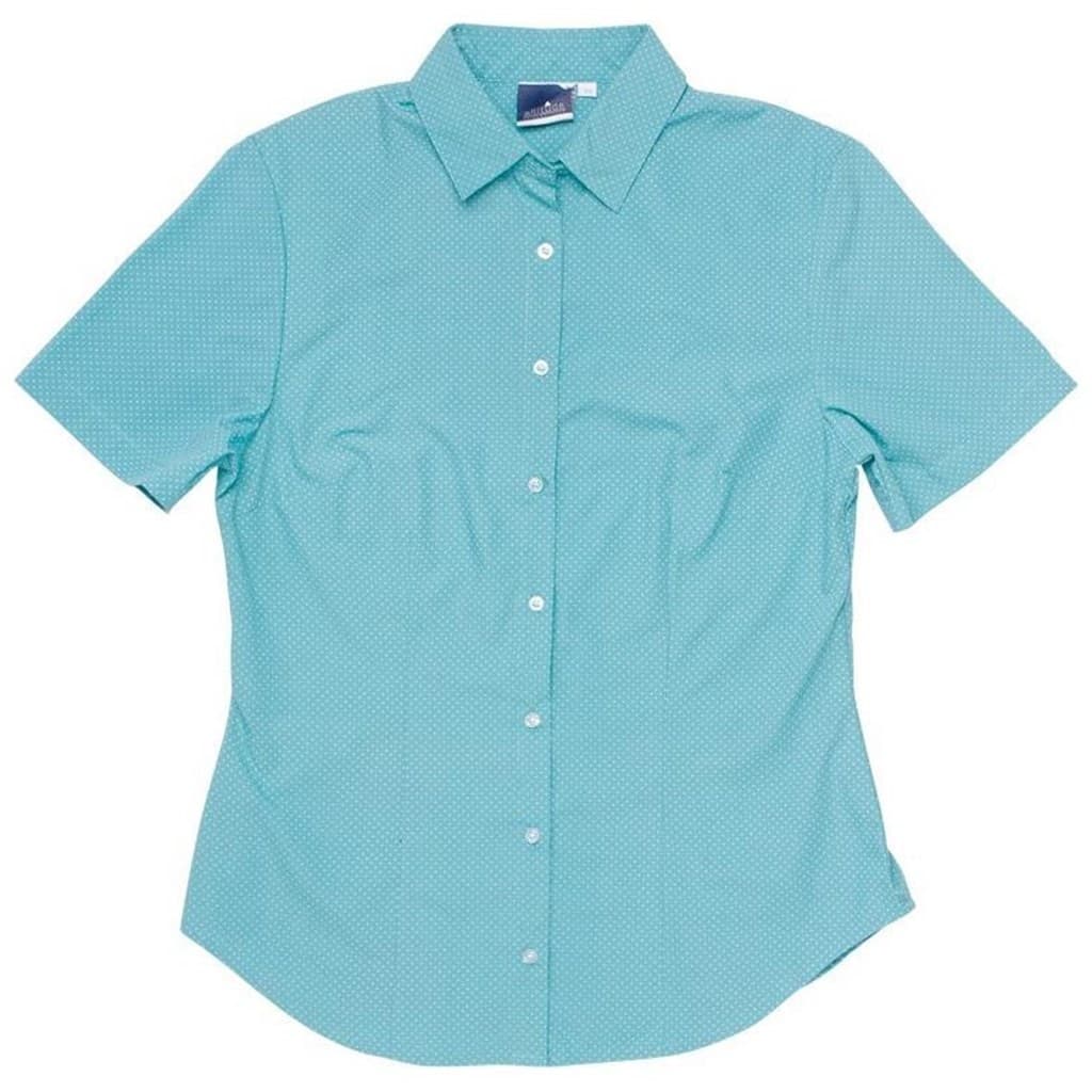 Ladies Short Sleeve Rita Shirt - Aqua