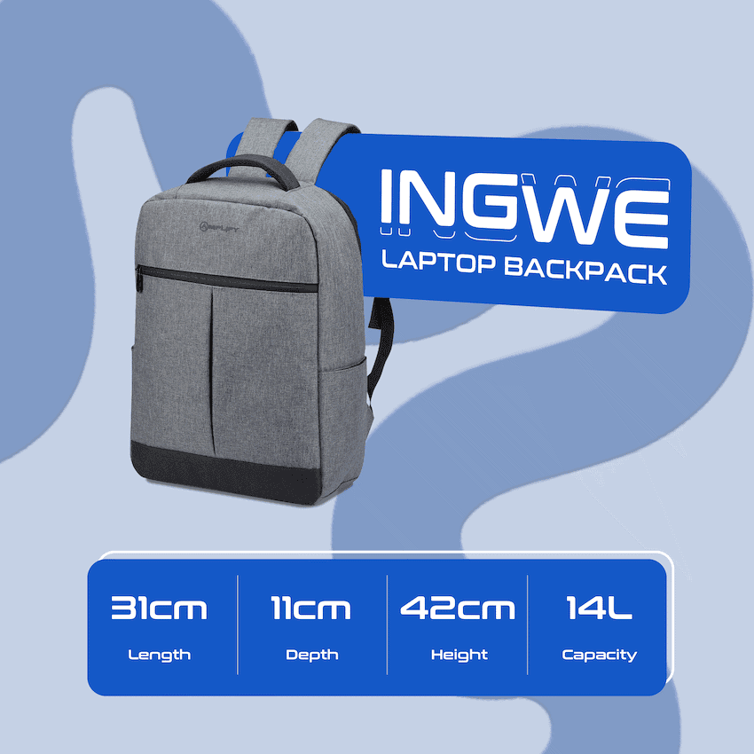 Amplify Ingwe 15.6"Laptop Backpack Black/Charcoal 5