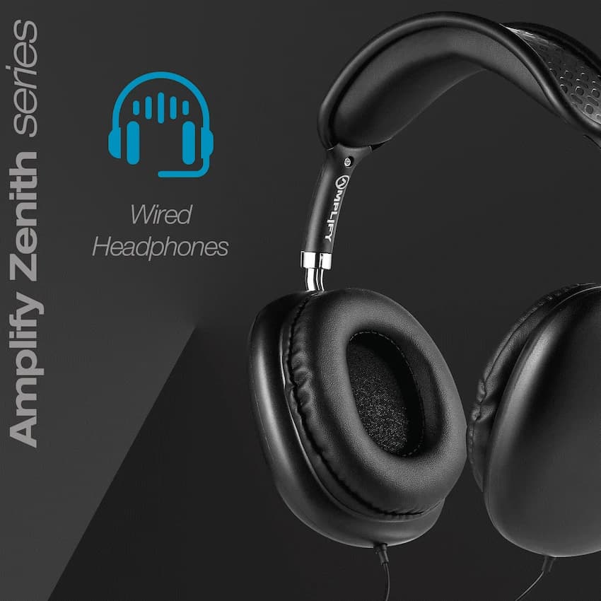 Amplify Zenith Series Aux Headphones - Black 4