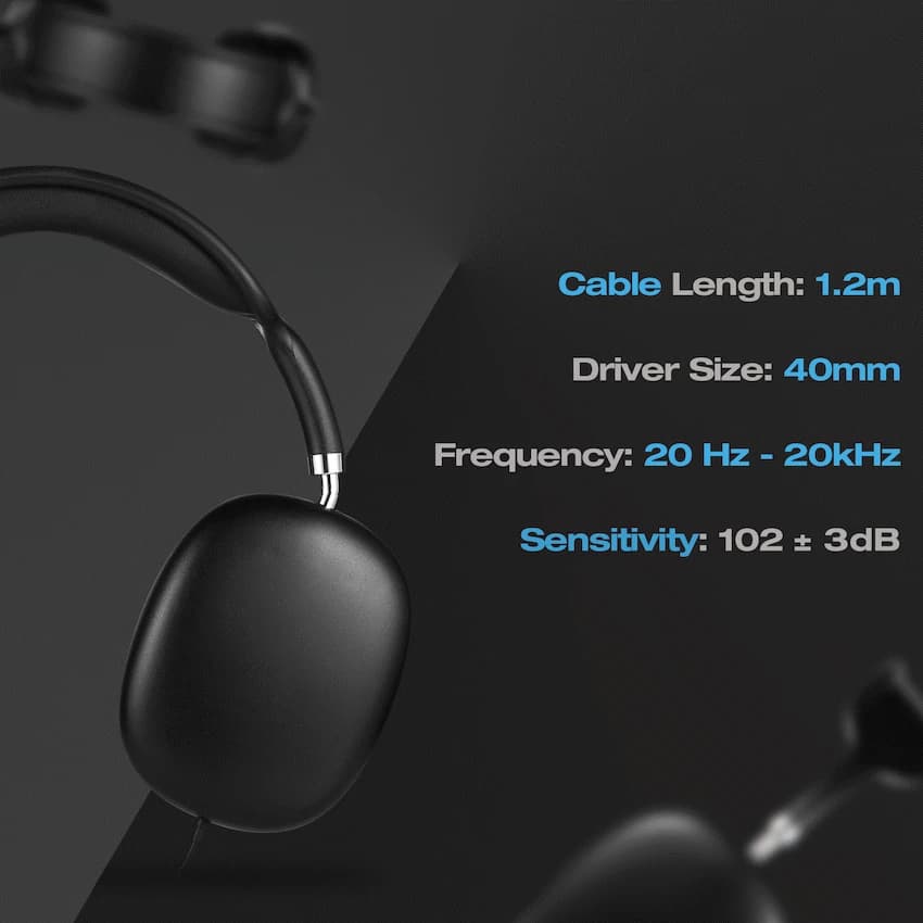 Amplify Zenith Series Aux Headphones - Black 5