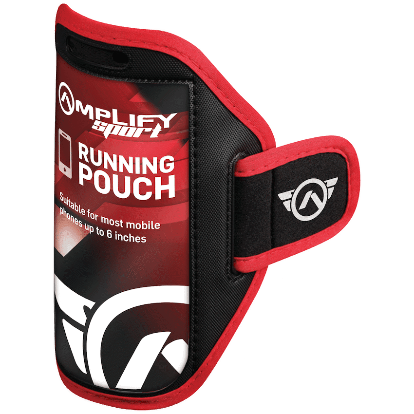 Amplify Sport Rapid Series Earbuds with Pouch - Black/Red 3