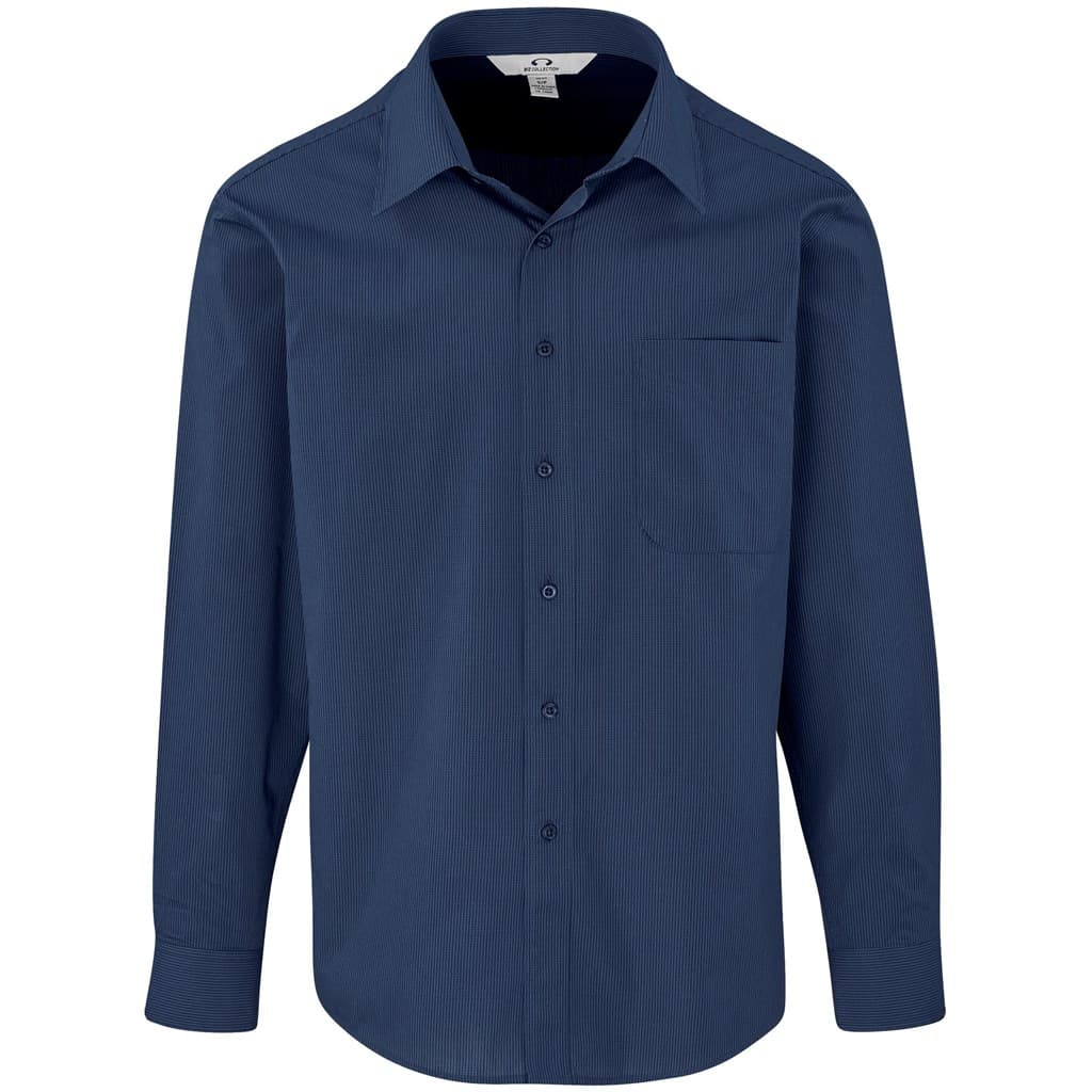 Mens Long Sleeve Micro Check Shirt 2