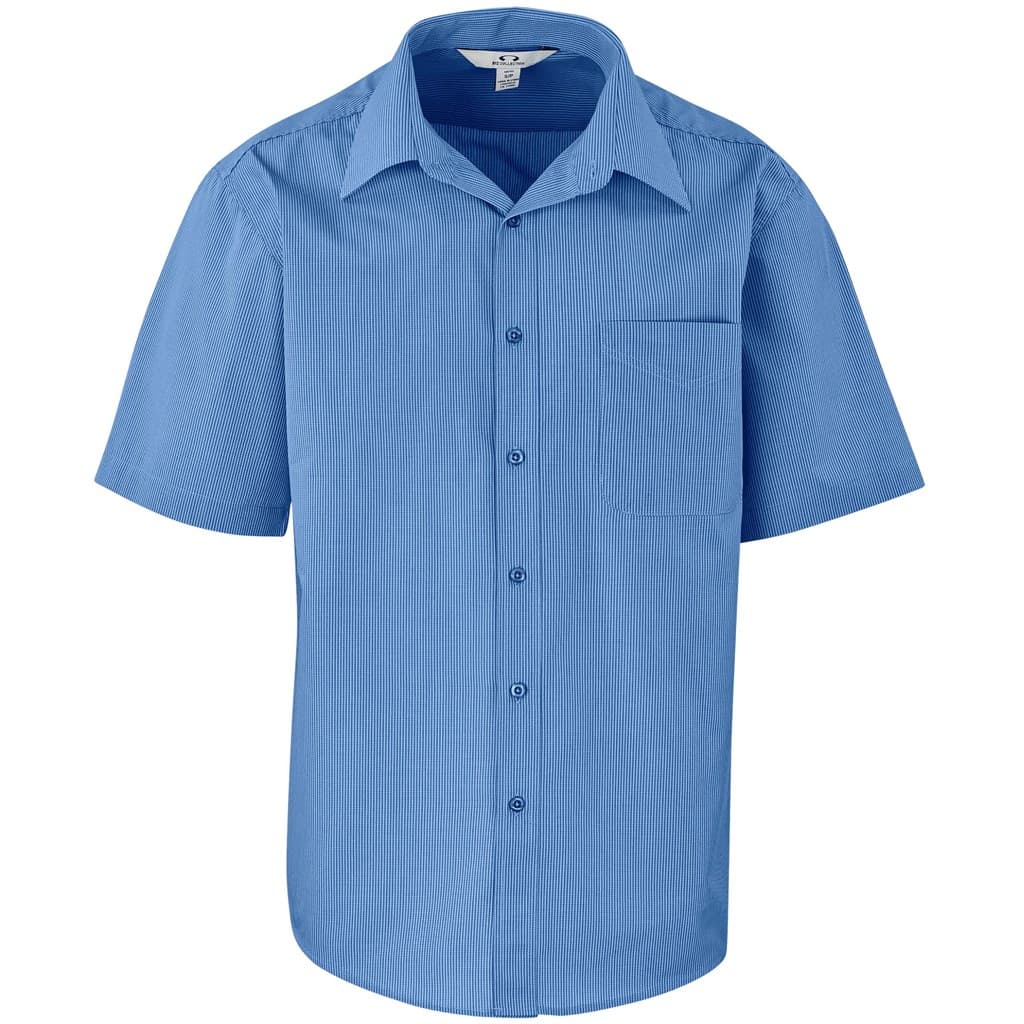 Mens Short Sleeve Micro Check Shirt 2