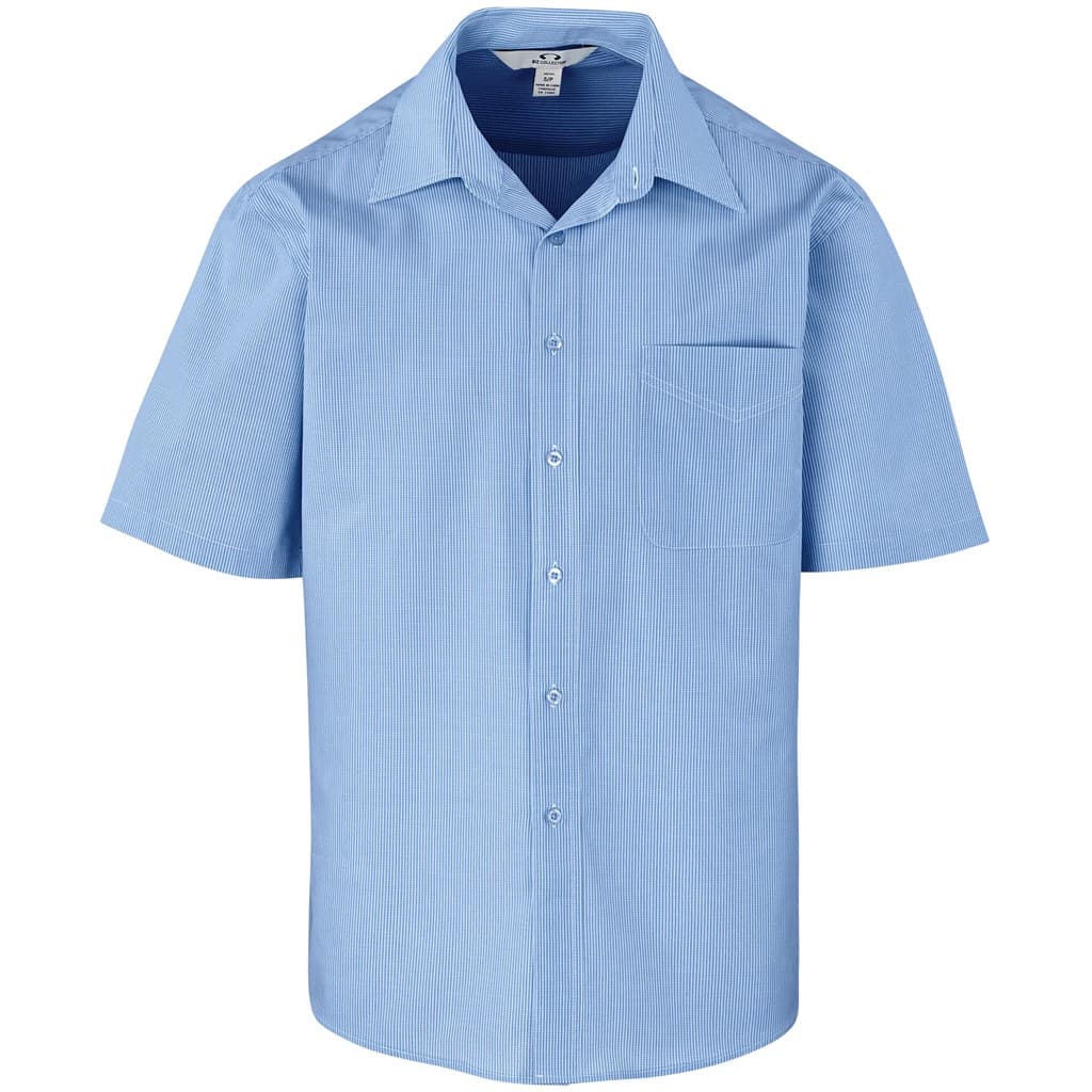 Mens Short Sleeve Micro Check Shirt 3