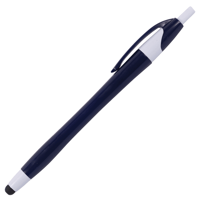 Slim Coloured Barrel Ballpoint Pen with Stylus 2