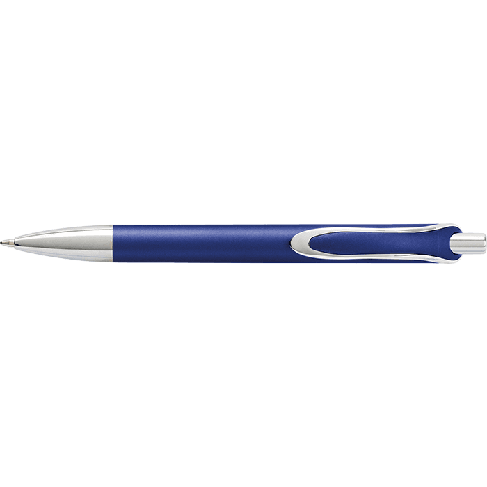 Coloured Barrel Ballpoint Pen with Silver Tip and Clip 2