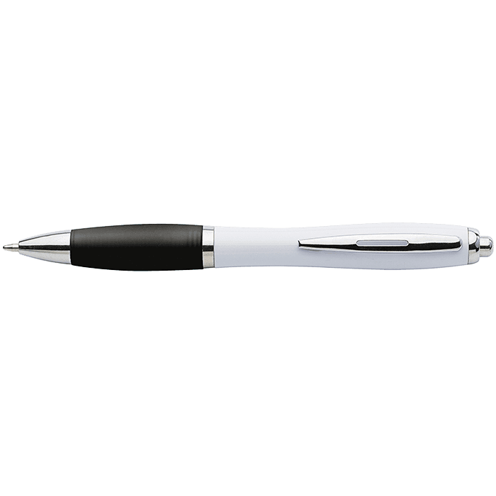 White Barrel Curved Design Ballpoint Pen 4