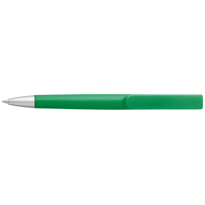 Rounded Clip Ballpoint Pen With Coloured Barrel