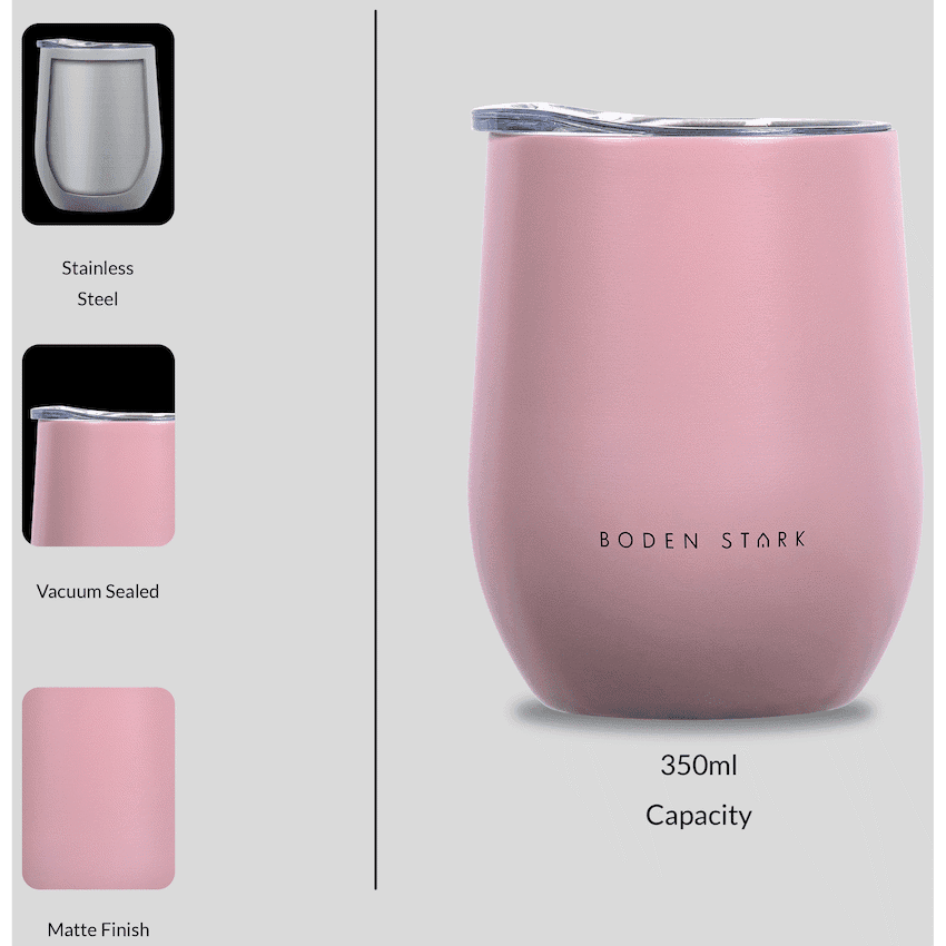 Boden Stark Tumbler 350ml Pink 4