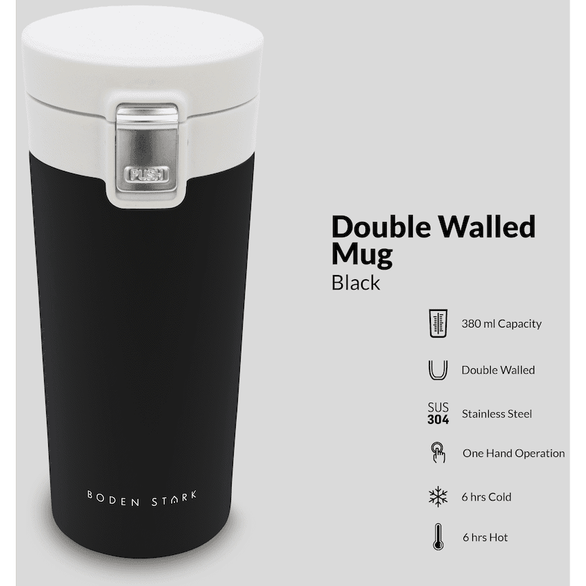 Boden Stark 380ml Travel Mug - Black 2