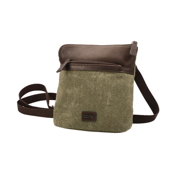 Canvas and Leather Cross body Bag 2