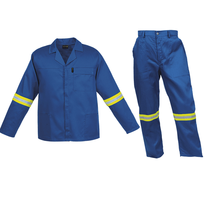 Barron Budget Poly Cotton Conti Suit with Reflective