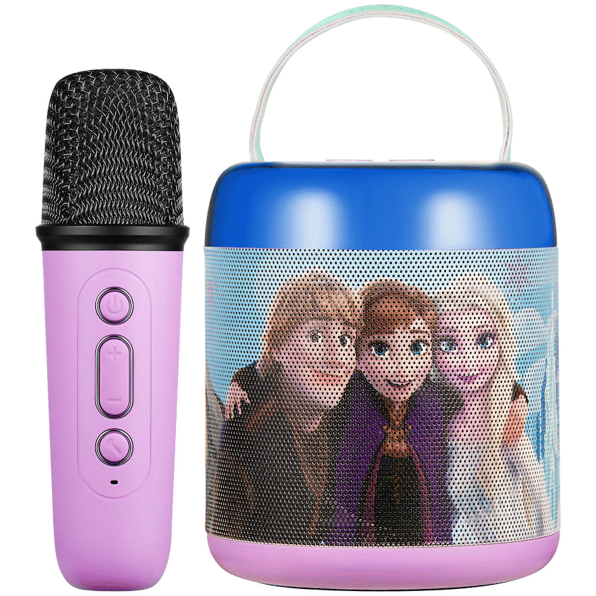 Disney Frozen Cylinder Karaoke Speaker with Bluetooth Microphone