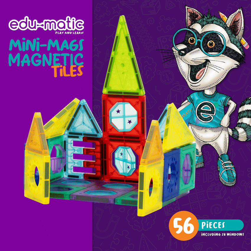 56 Magnetic Tiles, Windows and Stickers 3