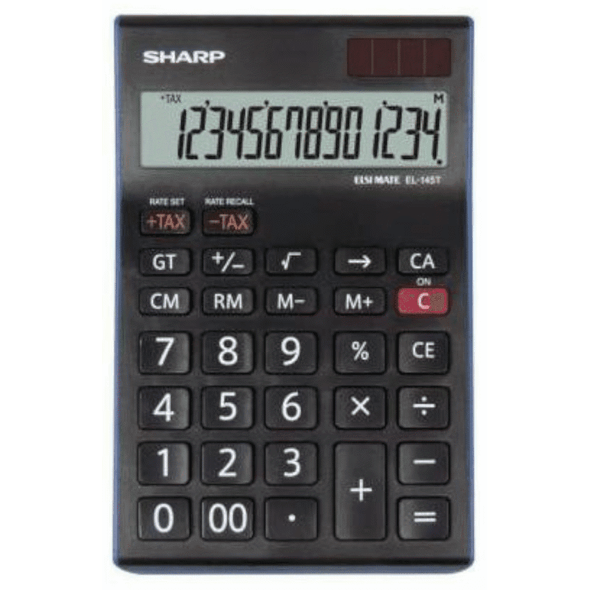 Sharp EL-145T Desk Calculator - 14 Digit Tax