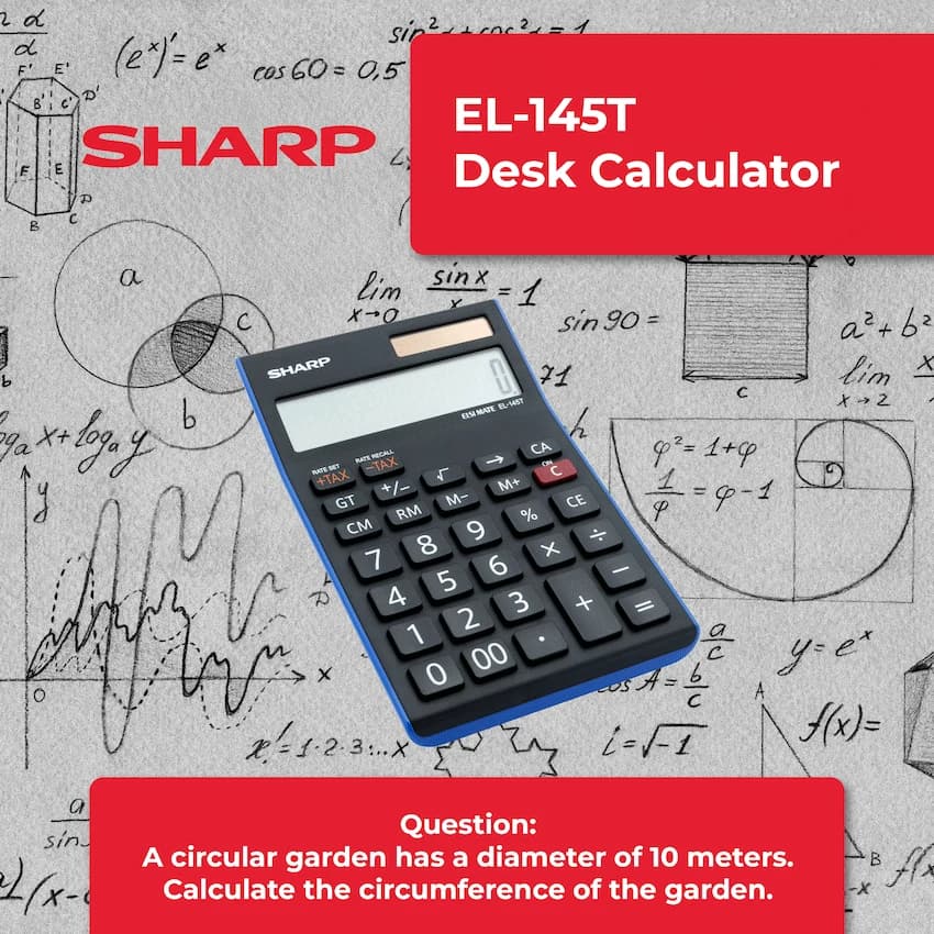 Sharp EL-145T Desk Calculator - 14 Digit Tax 2