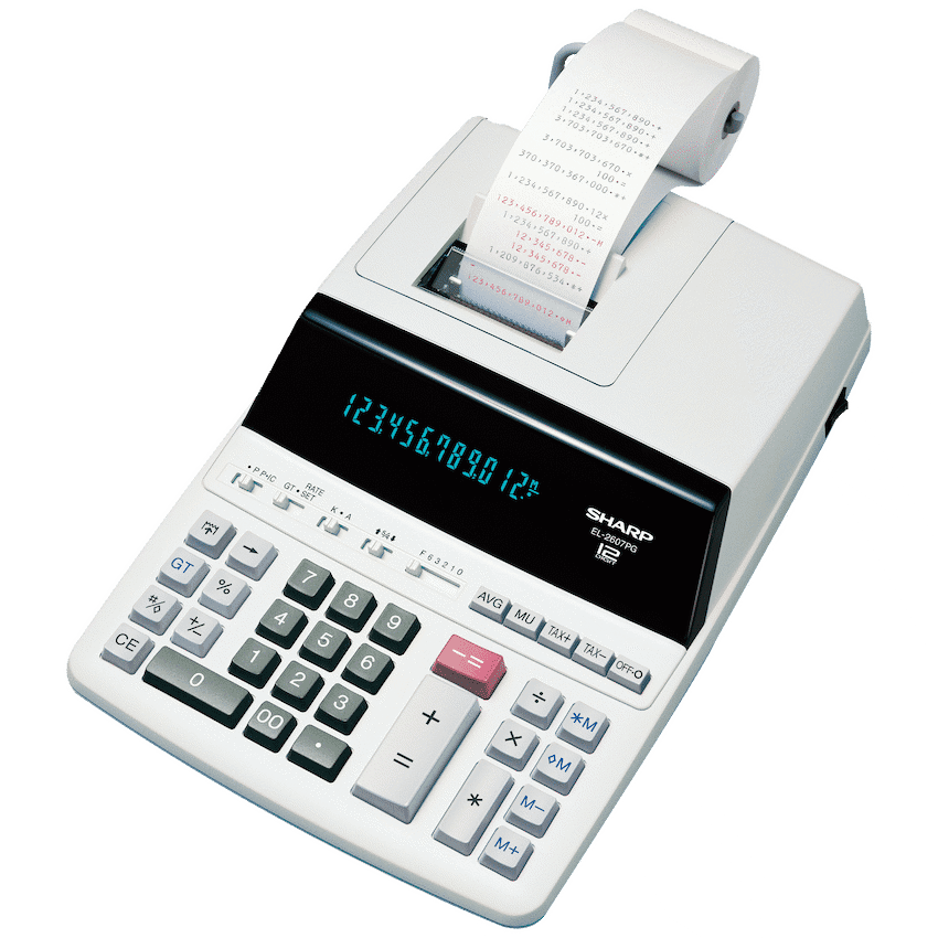 Sharp EL-2607V Premium Fast Printer Calculator AC Powered 2