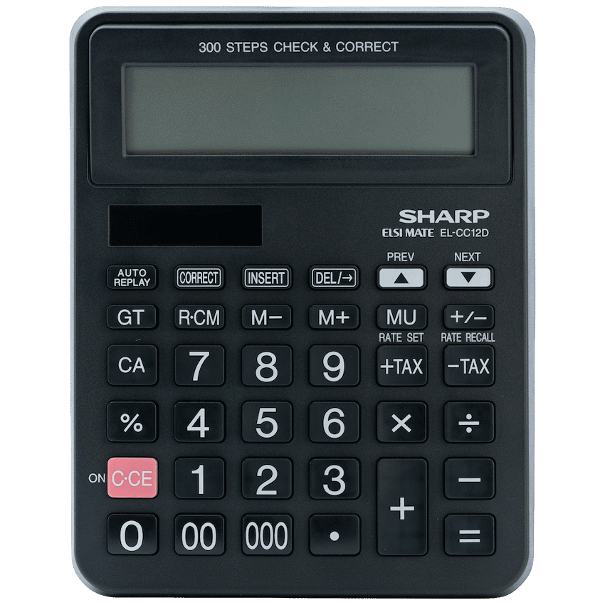 Sharp EL-CC12D Desk Calculator - CheckCorrect Tax
