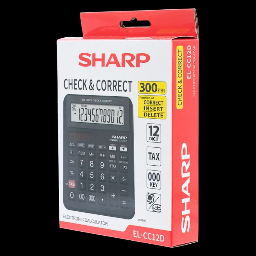 Sharp EL-CC12D Desk Calculator - CheckCorrect Tax 3
