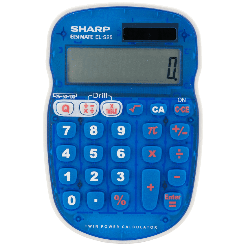Sharp EL-S25 Calculator - Blue - Blister