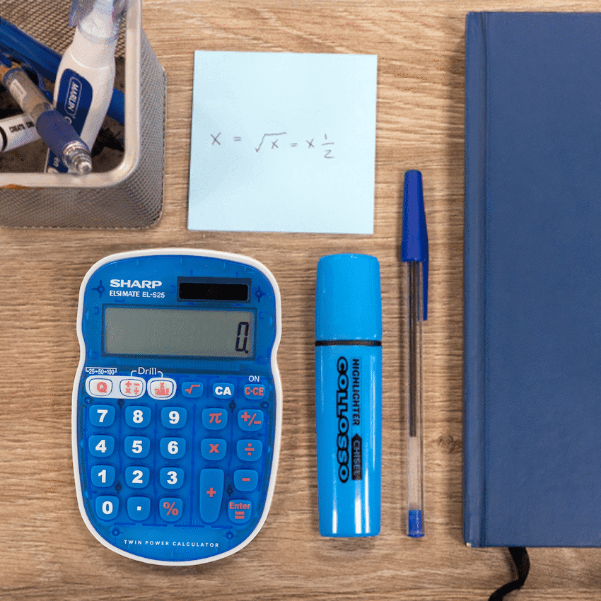 Sharp EL-S25 Calculator - Blue - Blister 4