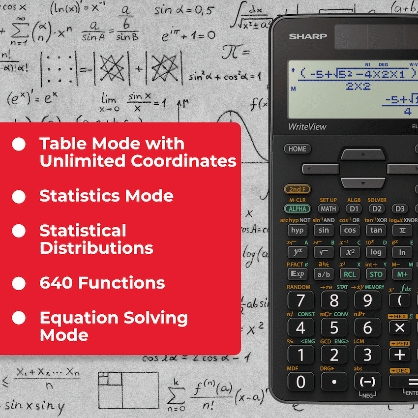 Sharp EL-W506T-BGY Scientific Calculator - 640 functions 5