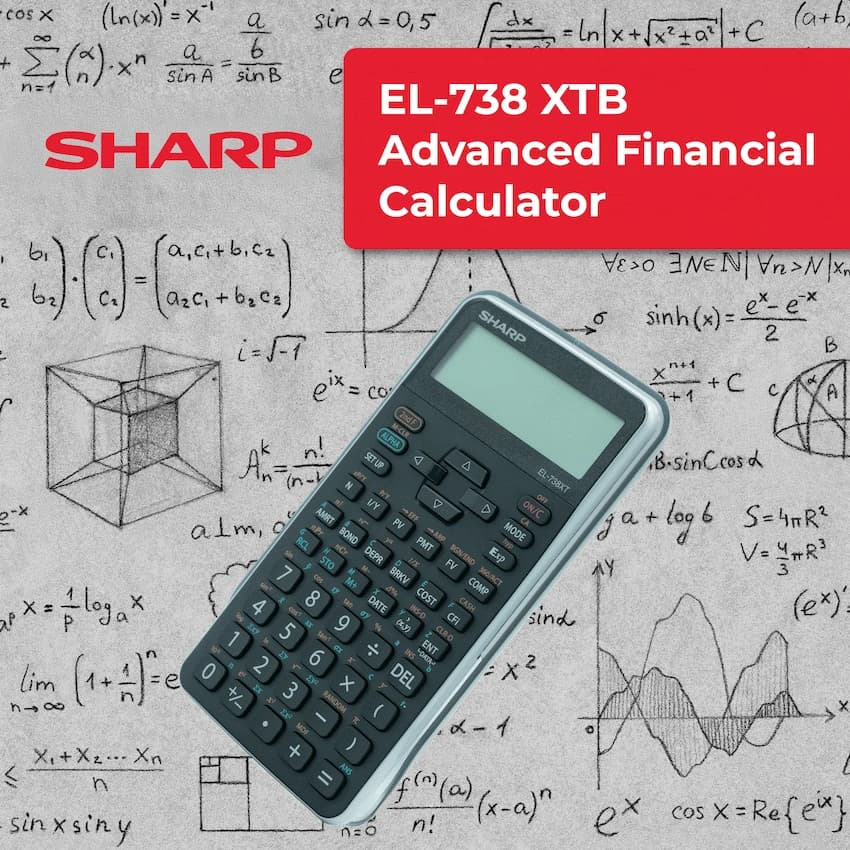 Sharp EL-738 XTB - Advanced Financial Calculator NEW DESIGN 5