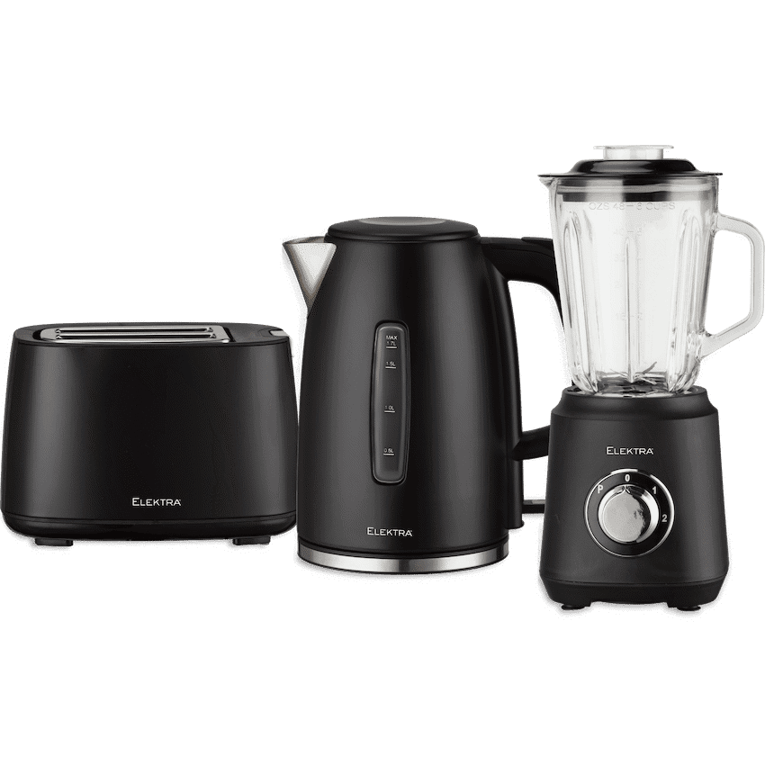 Elektra Kettle, Toaster and Blender Breakfast Set - Black 2