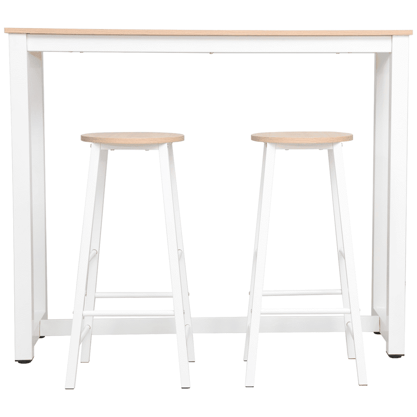 Everfurn Chenin 3-Piece Bar Table & Stool Set with Powder-Coated Frame 3