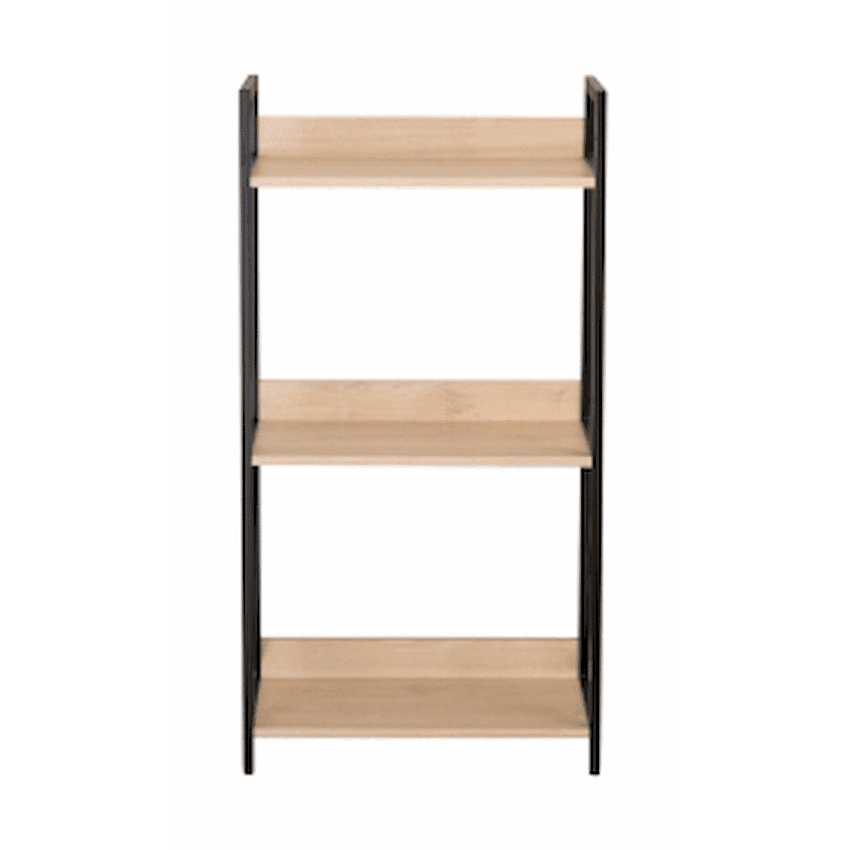 Everfurn Scandanavian Bookcase Medium with Steel Frame 2