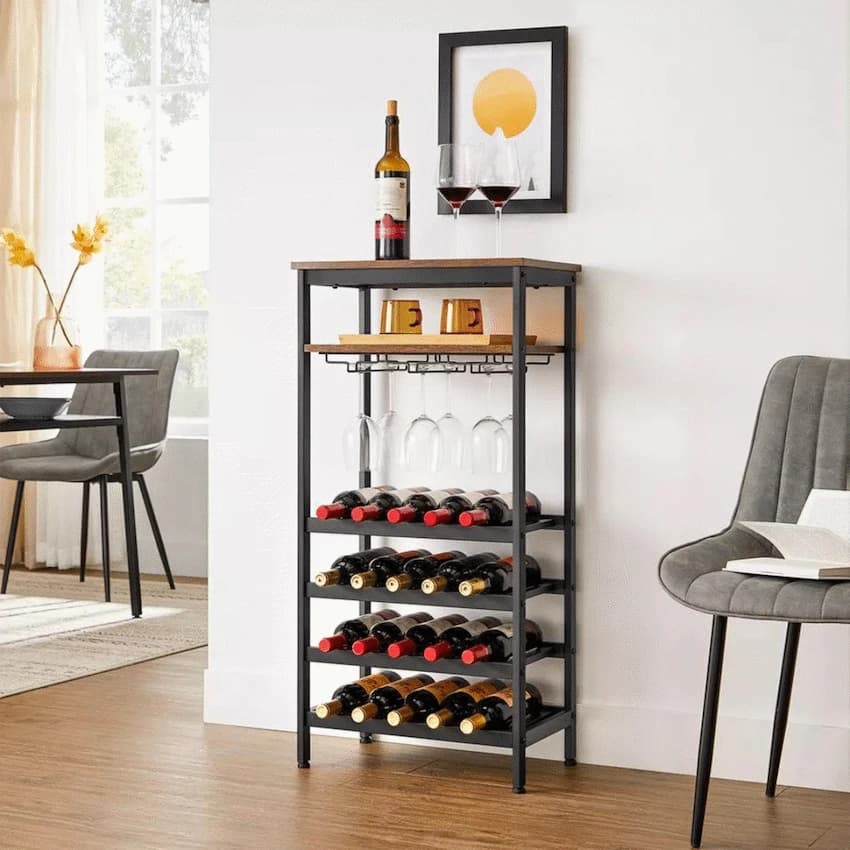 Everfurn Symphony Wine Rack - Steel Frame - Adjustable Feet 2