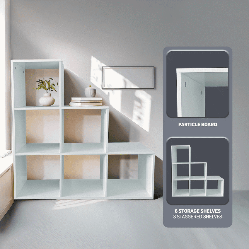 Everfurn Hexagon Bookshelf, High Pressure Laminate 3