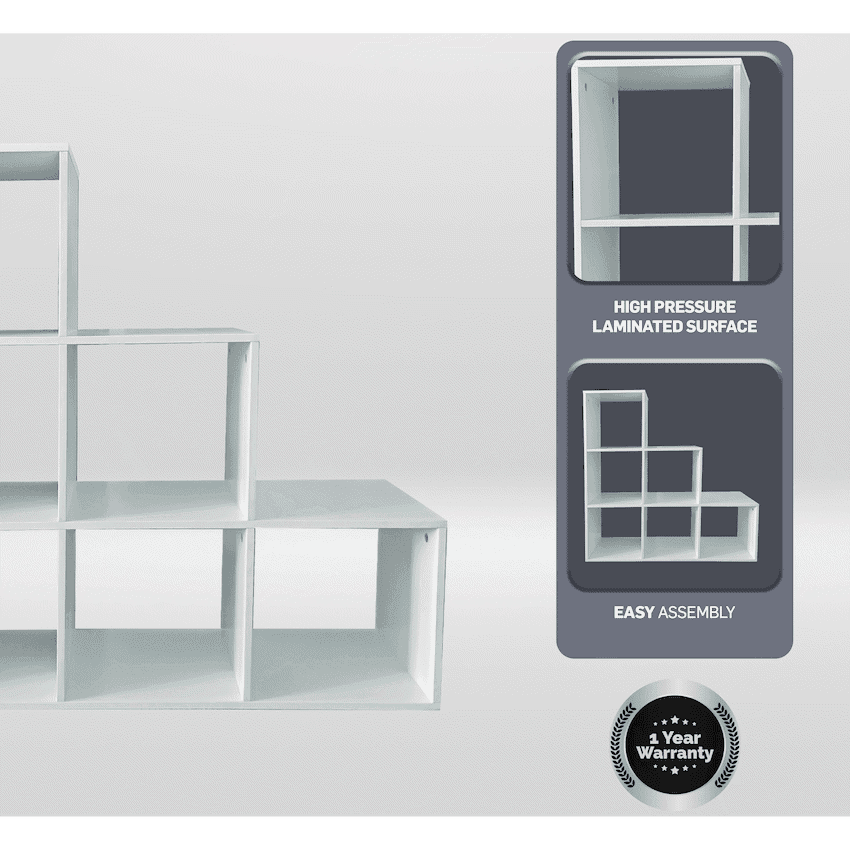 Everfurn Hexagon Bookshelf, High Pressure Laminate 5