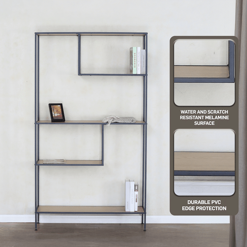 Everfurn Felix Bookshelf - Oak 4