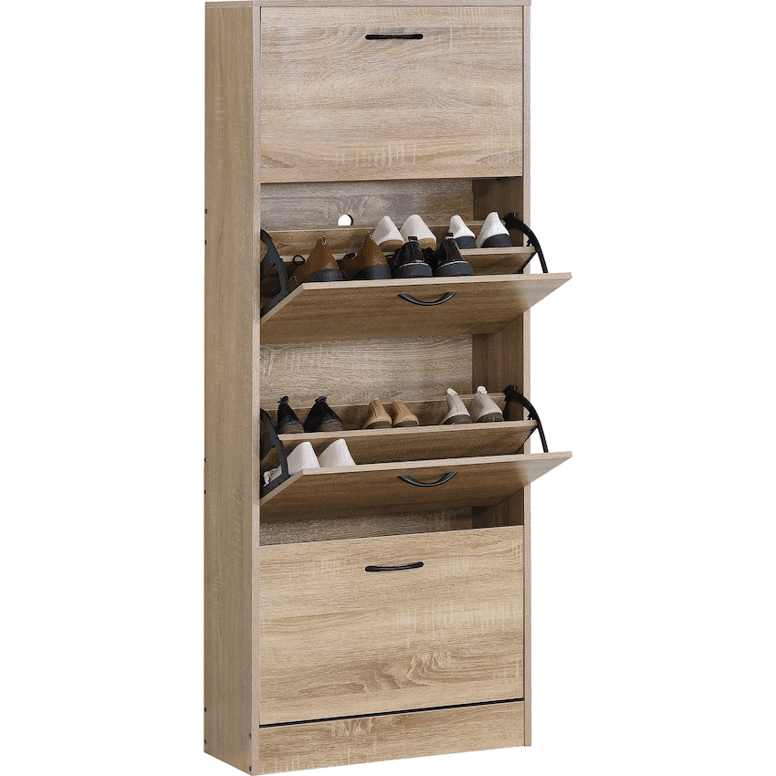 Everfurn Tamar Shoe Cabinet - Large - Oak