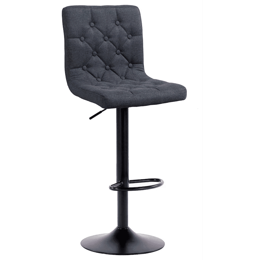 Bayer Large Barstool Grey with black base - Single 2