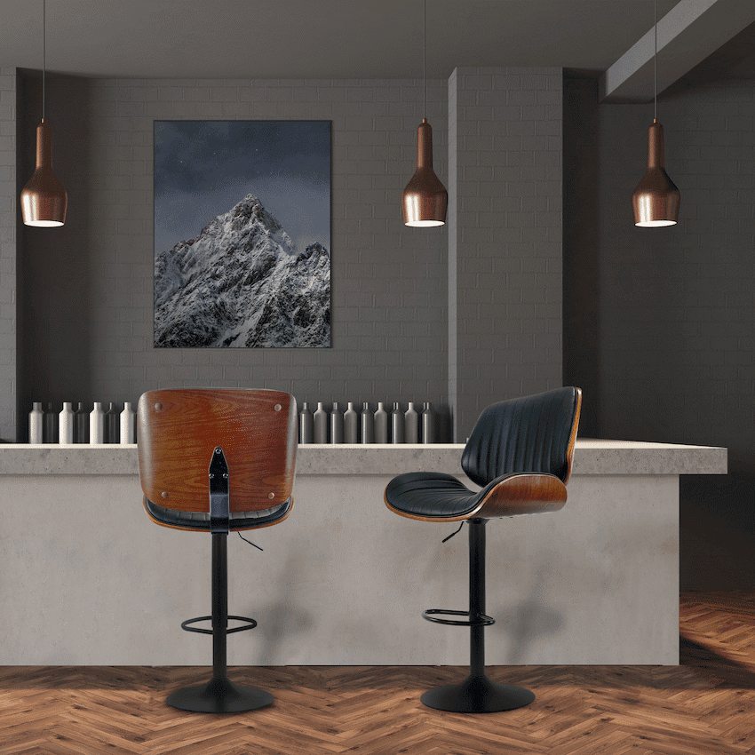 Everfurn Petunia Swivel Barstool (2 Pack) 3