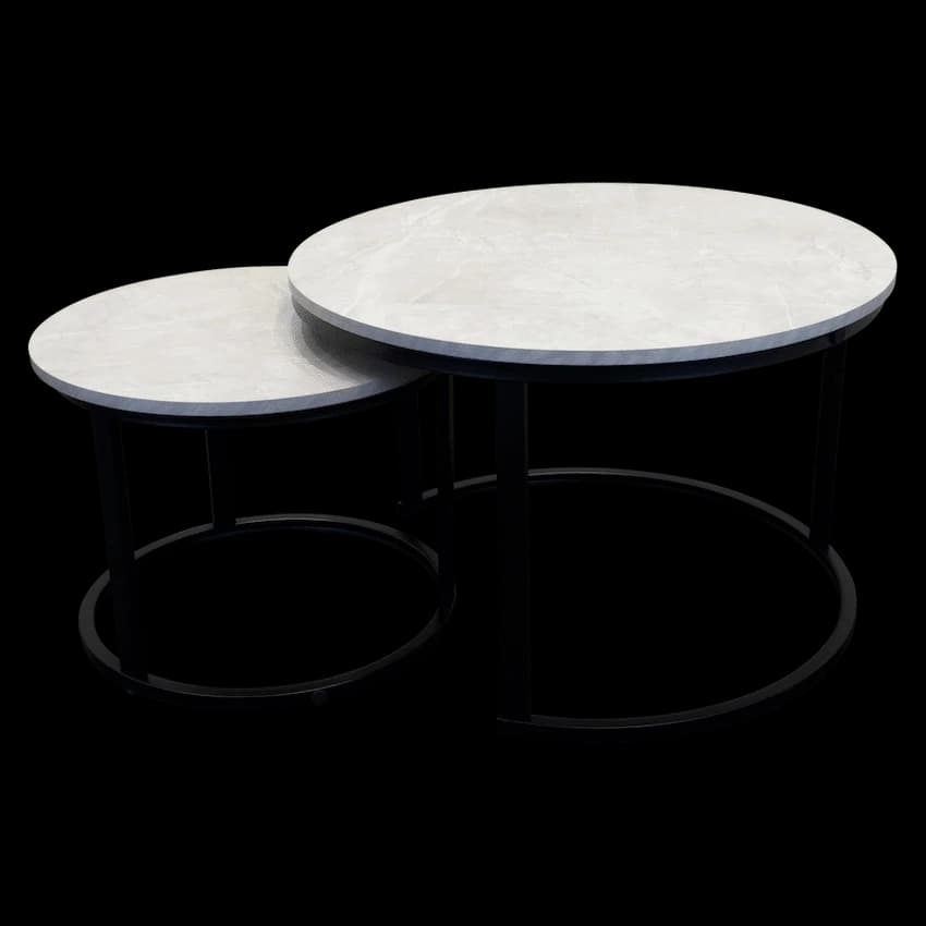 Everfurn Nile Nesting Coffee Table - Ash Grey (2 Piece) 5