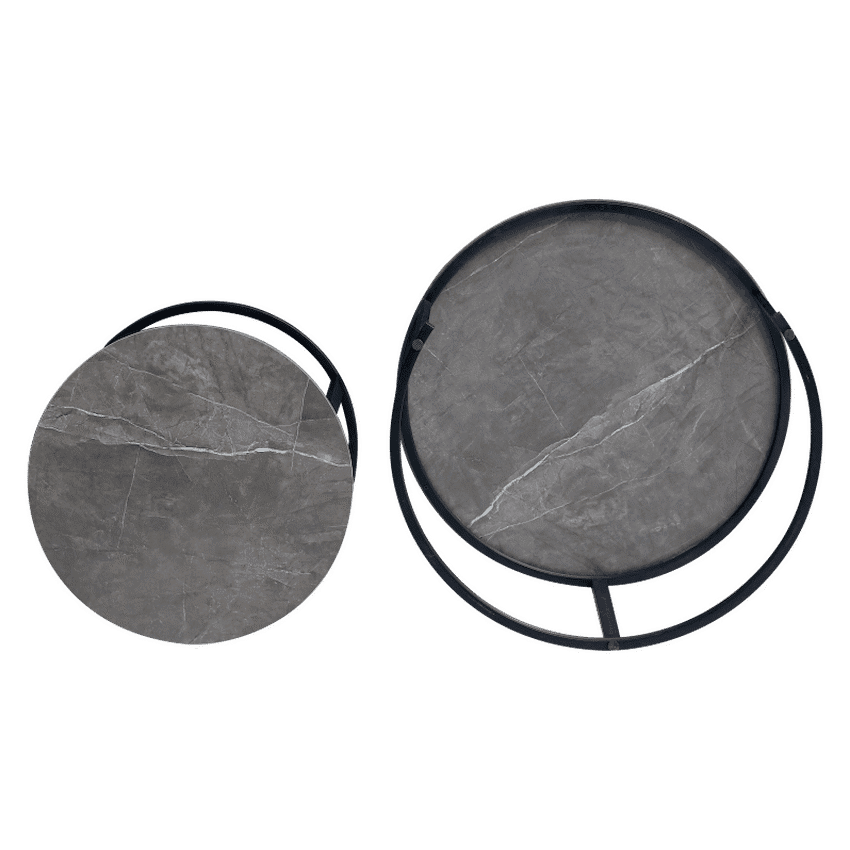 Everfurn Indus Nesting Coffee Table Marble Grey 2 - Piece 3