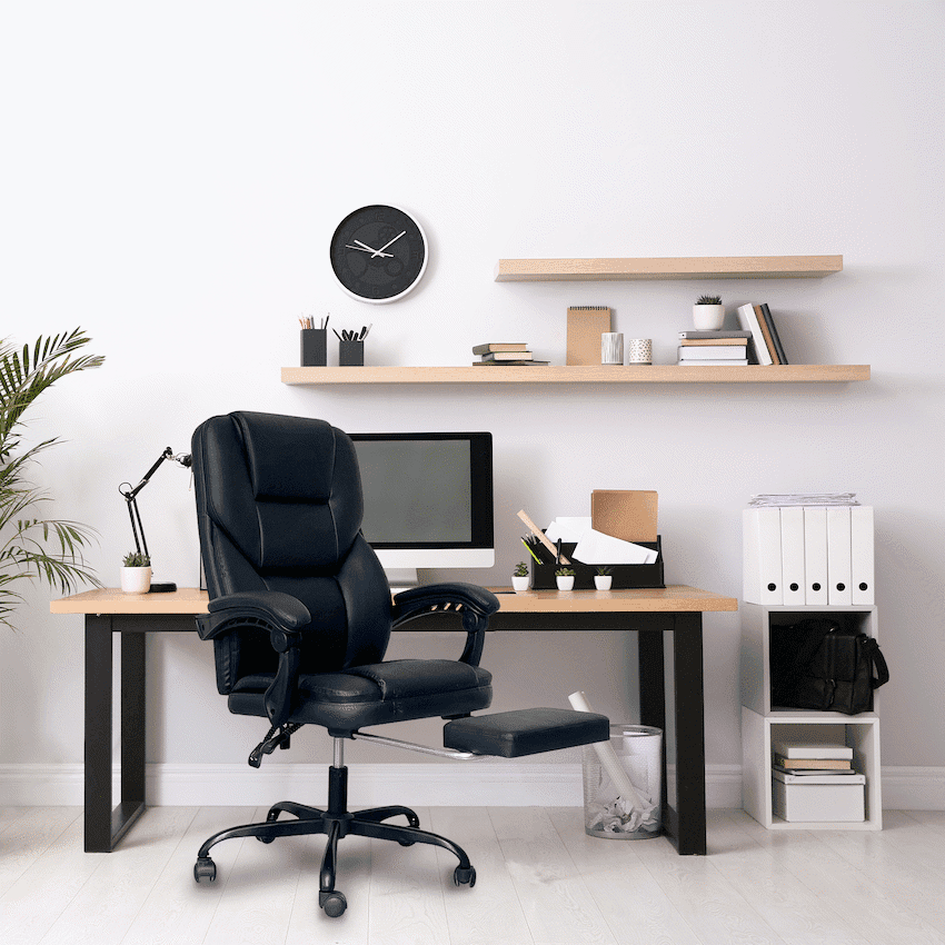 Everfurn Aries High Back Office Chair - Recline - Iron Base 5