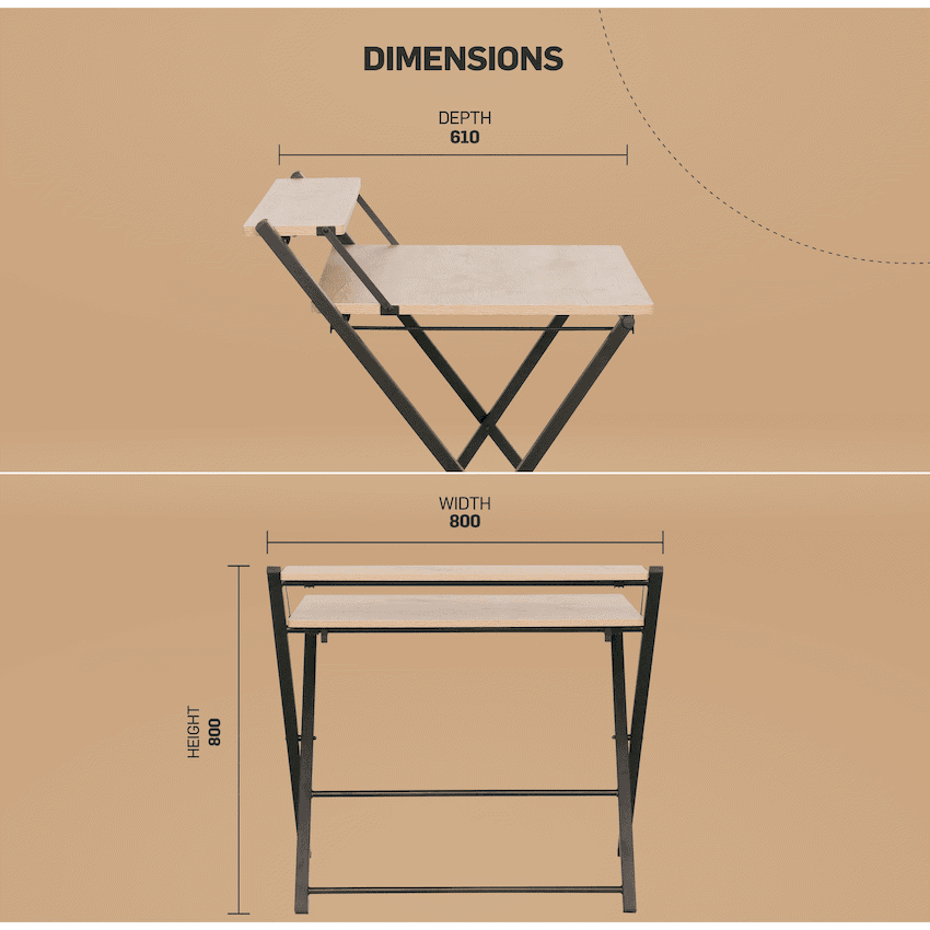 Everfurn Elf Folding Desk 2