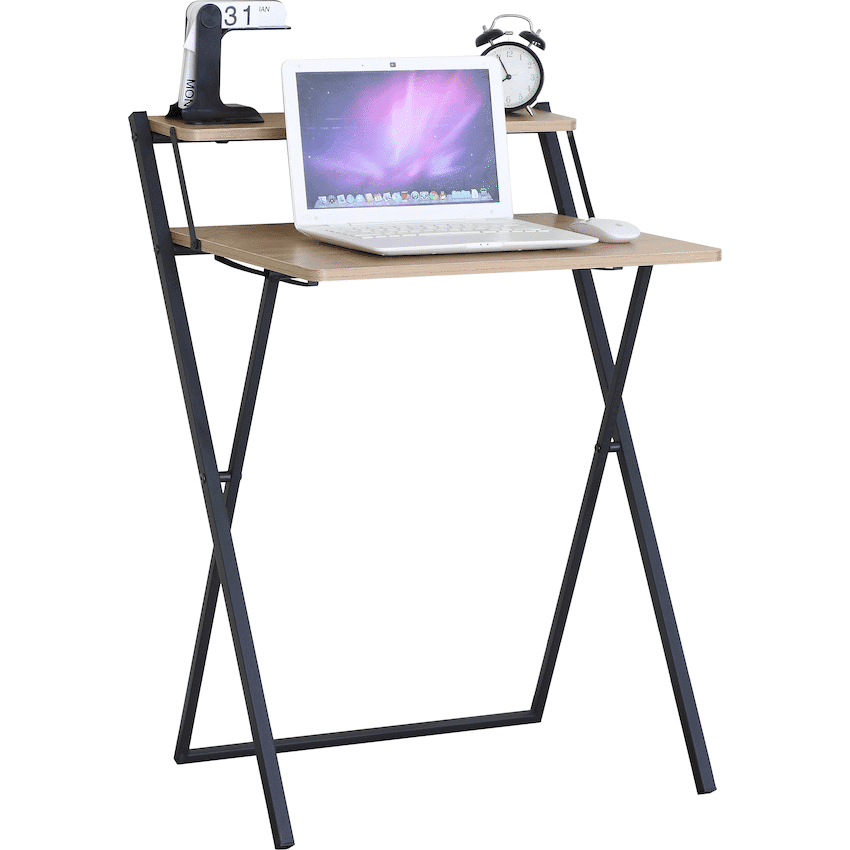 Everfurn Lira Folding Desk - Oak