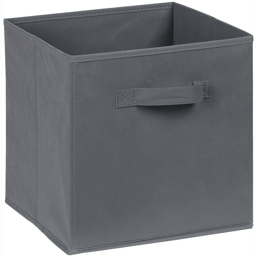 Everfurn Storeman Grey, Collapsible Fabric Organiser Storage Basket - Single