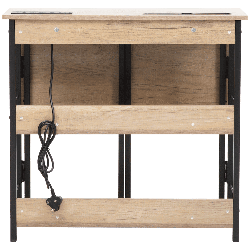Everfurn Viron Folding Desk with 2-Prong Plugs and USB 5